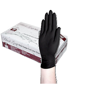Black Grip Latex Gloves